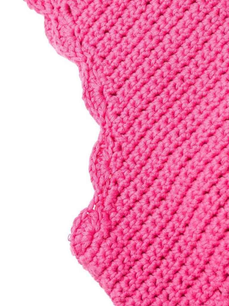 Pink Crochet Mini Dress