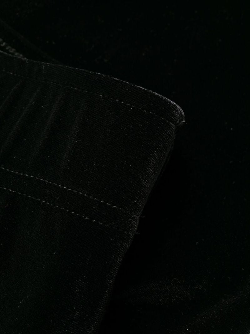 Black Flared Velour Trousers