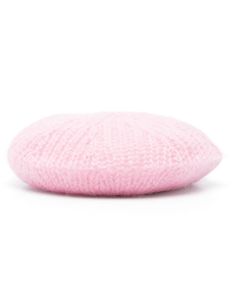 Pink Knitted Beret Hat