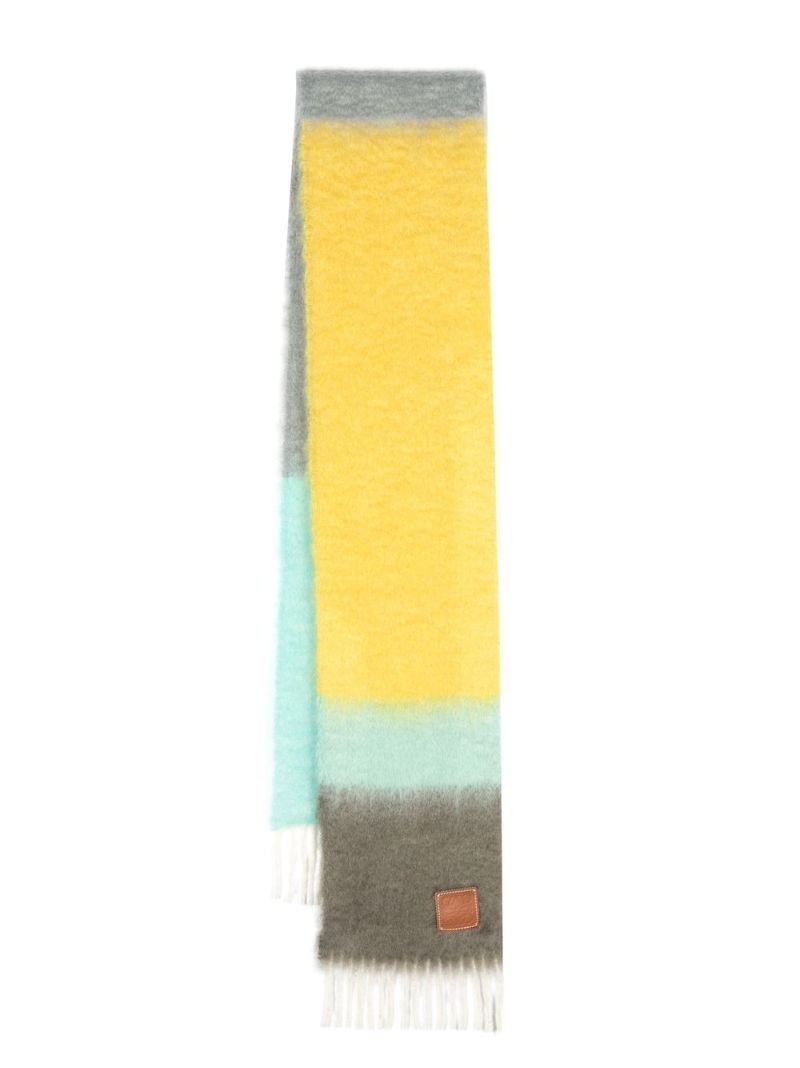 Yellow Anagram Logo Patch Scarf