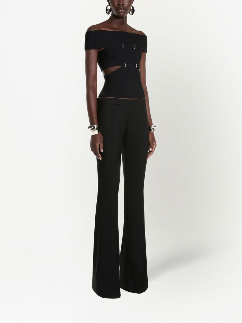 Black Off-the-shoulder Cut-out Top