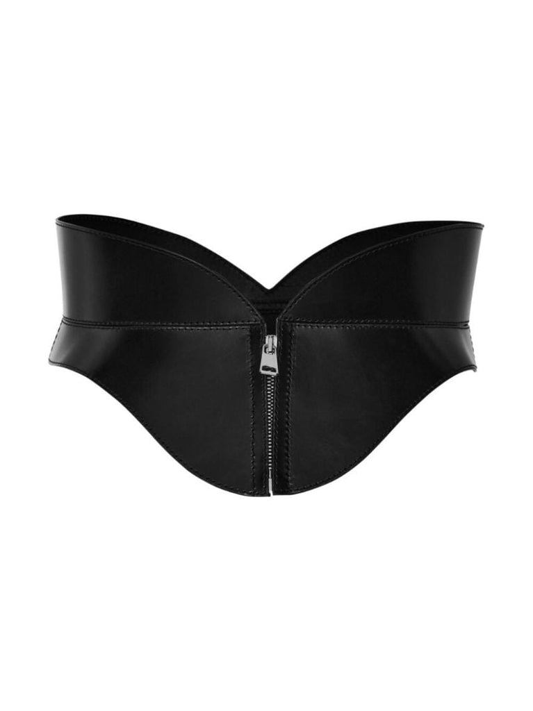 Black Corset-style Leather Belt