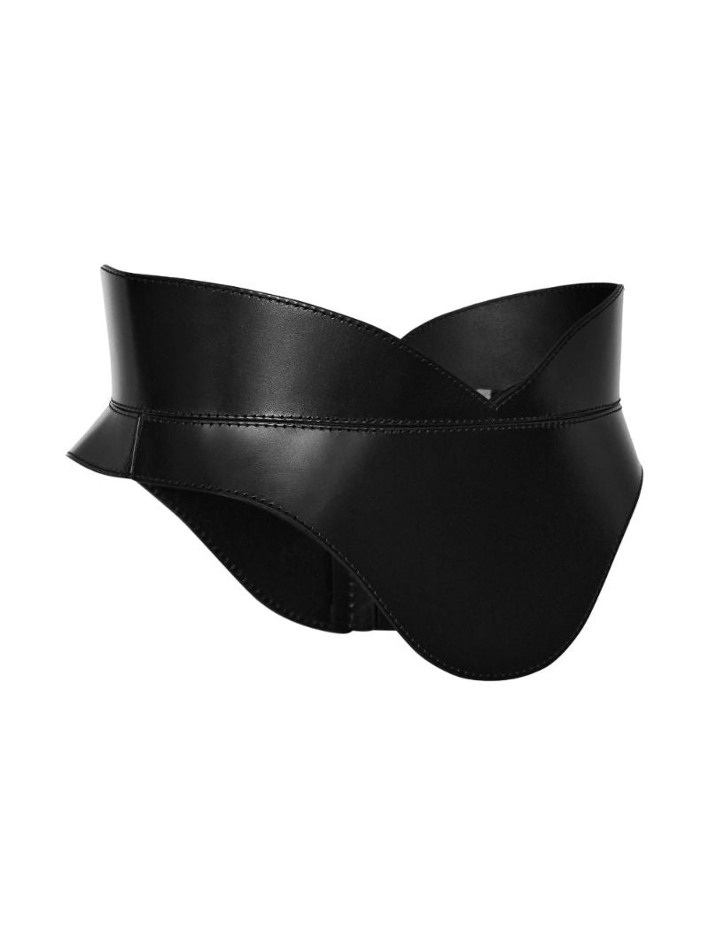 Black Corset-style Leather Belt