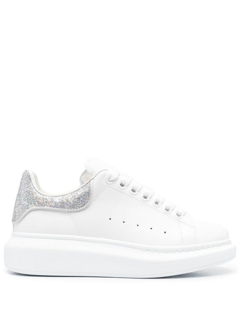 White Glitter Oversized Trainers