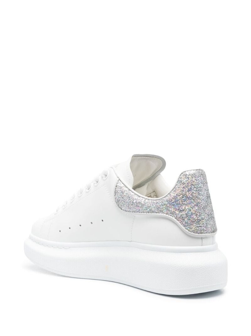 White Glitter Oversized Trainers