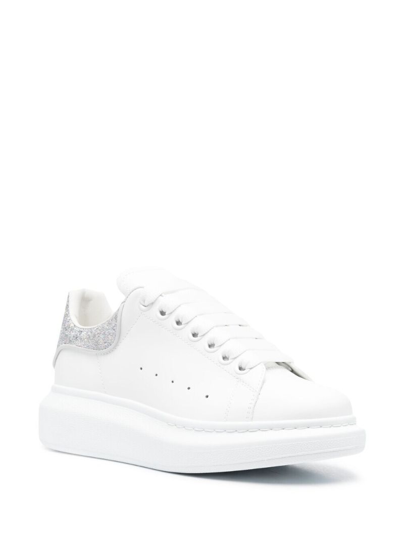 White Glitter Oversized Trainers