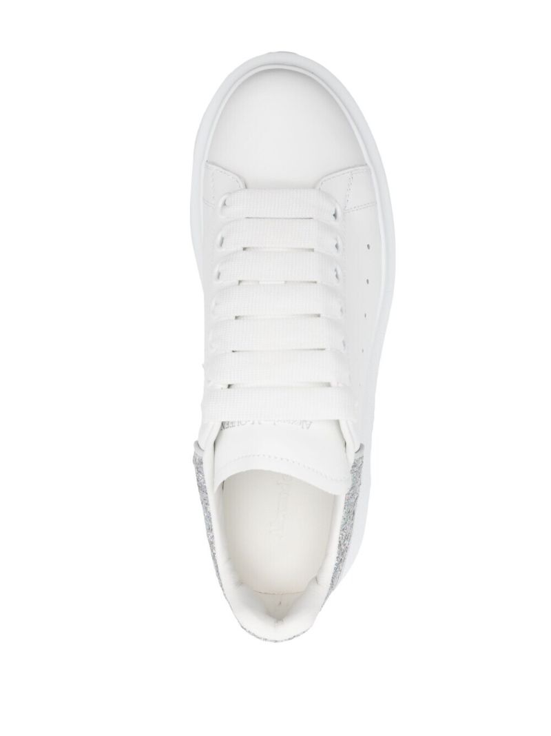 White Glitter Oversized Trainers