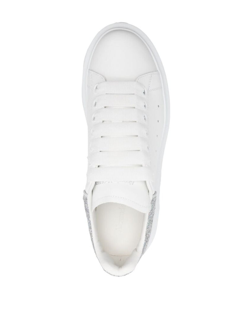 White Glitter Oversized Trainers