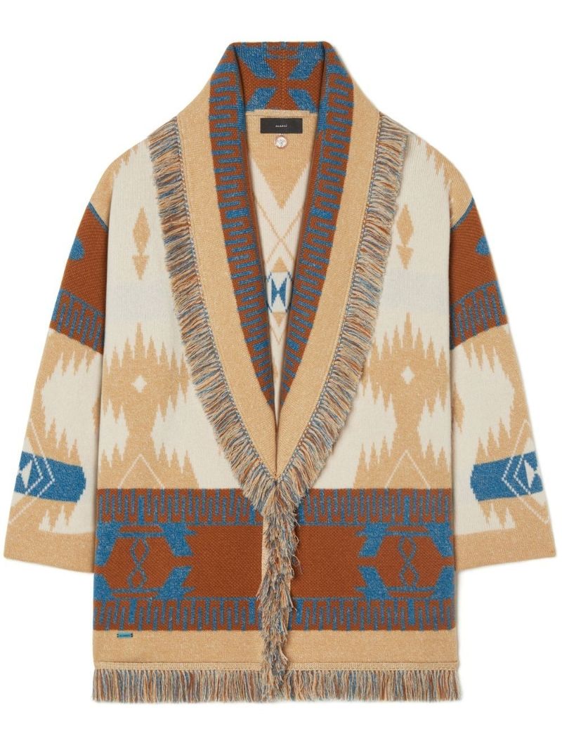 Brown Icon Jacquard Cardigan