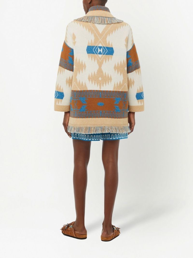 Brown Icon Jacquard Cardigan