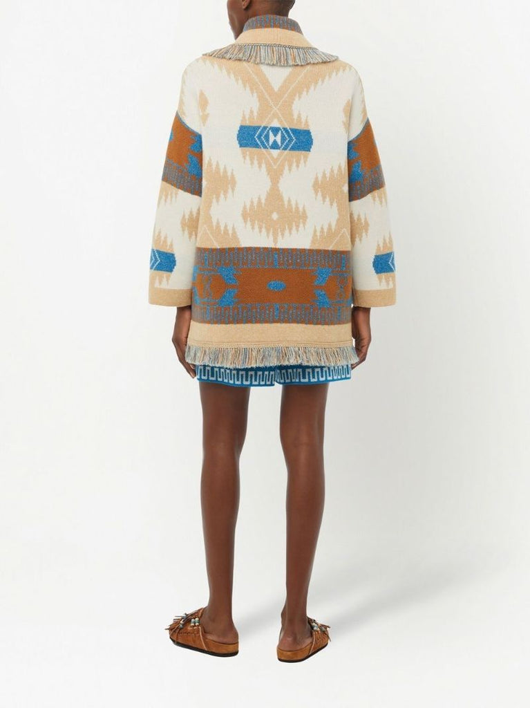 Brown Icon Jacquard Cardigan