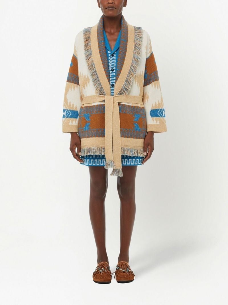 Brown Icon Jacquard Cardigan