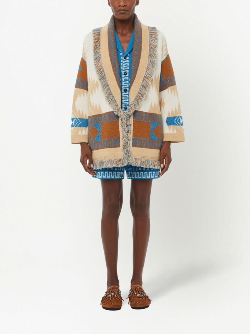 Brown Icon Jacquard Cardigan