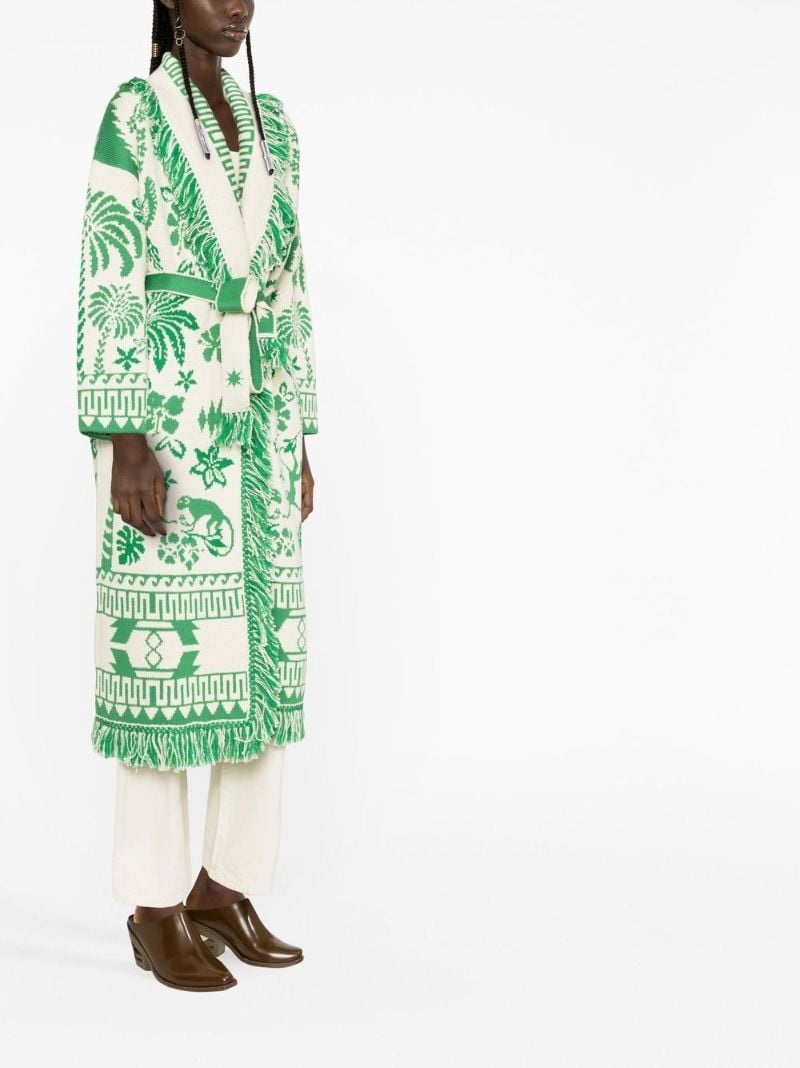White the Explosion of Nature Jacquard Coat