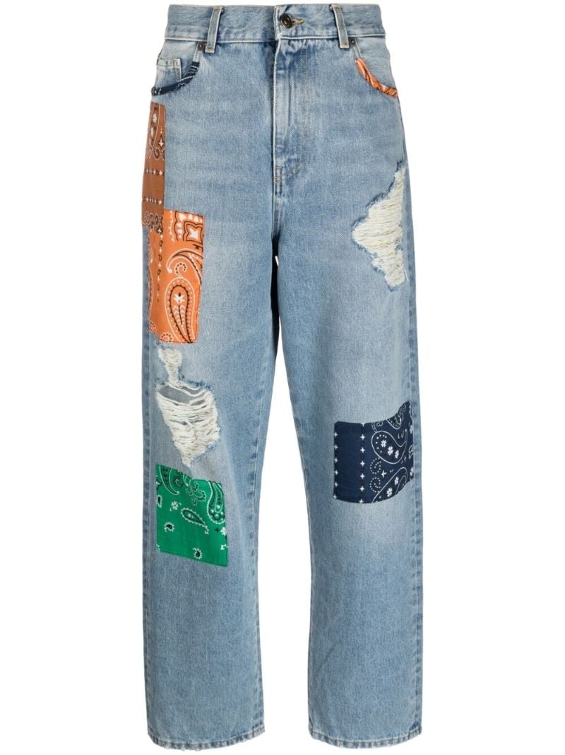 Blue California Patchwork Jeans