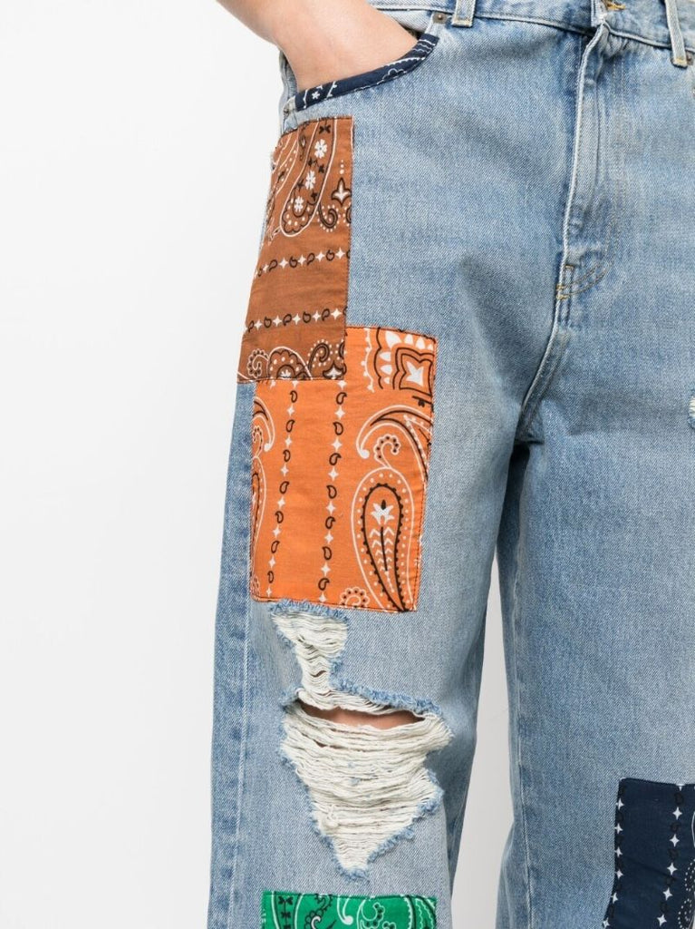 Blue California Patchwork Jeans