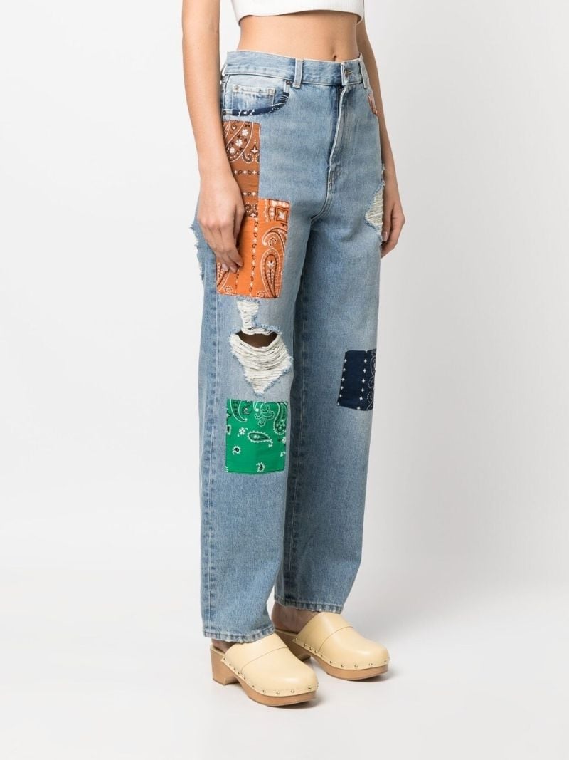 Blue California Patchwork Jeans