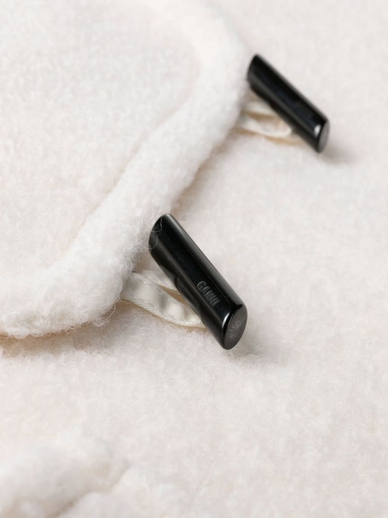White Asymmetric Toggle BouclÃ_x0083_Â© Coat