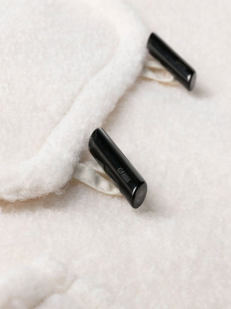 White Asymmetric Toggle BouclÃ_x0083_Â© Coat
