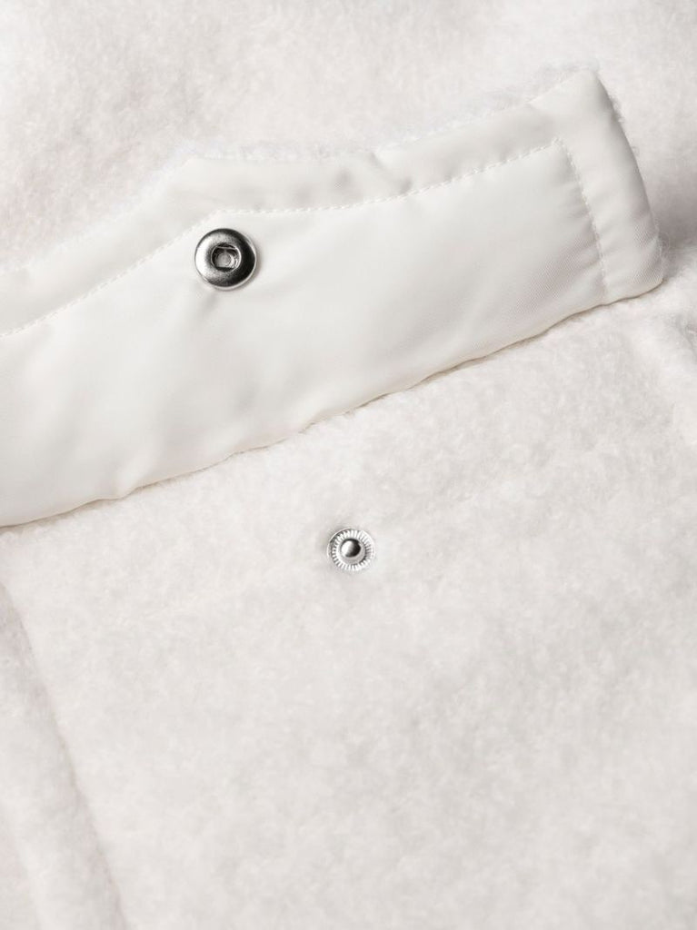 White Asymmetric Toggle BouclÃ_x0083_Â© Coat