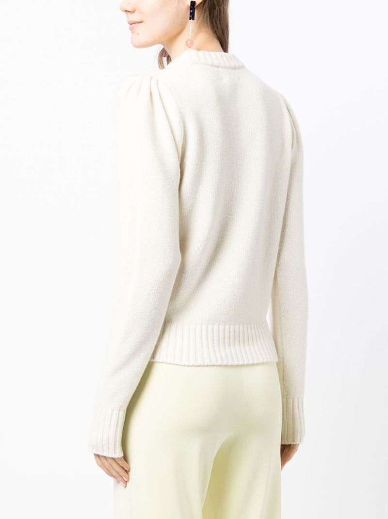 Neutral Logo Intarsia Sweater