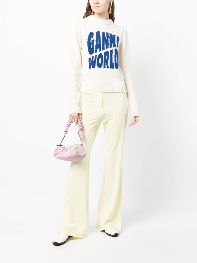 Neutral Logo Intarsia Sweater