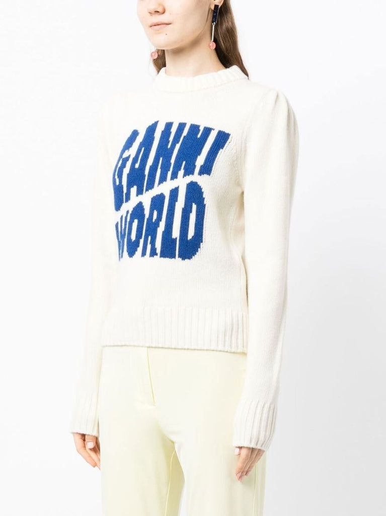 Neutral Logo Intarsia Sweater