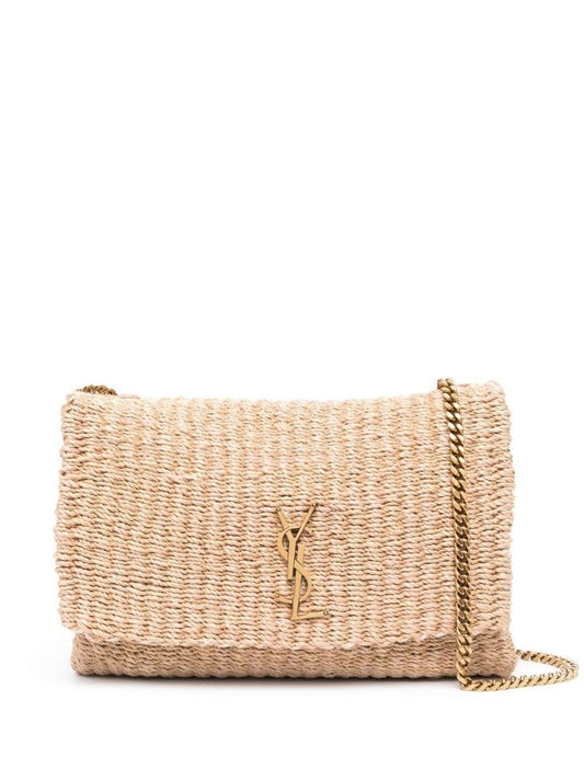 Neutral Kate Raffia Shoulder Bag