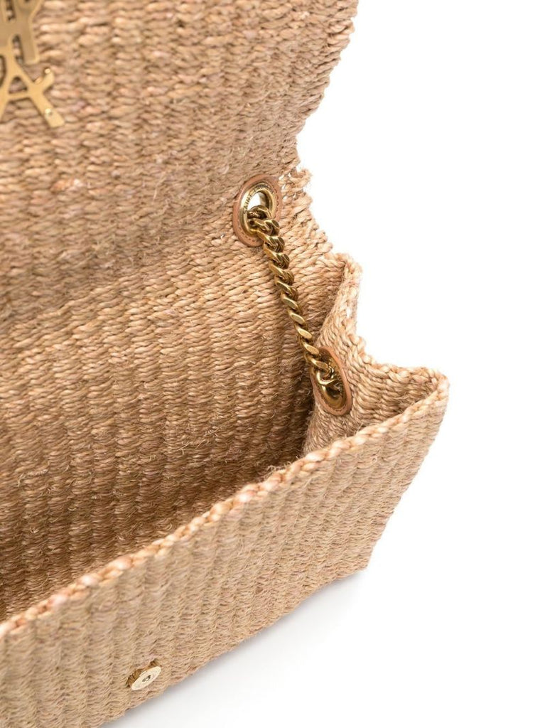 Neutral Kate Raffia Shoulder Bag