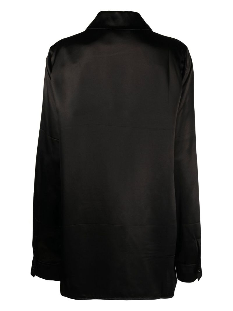 Black Satin Shirt
