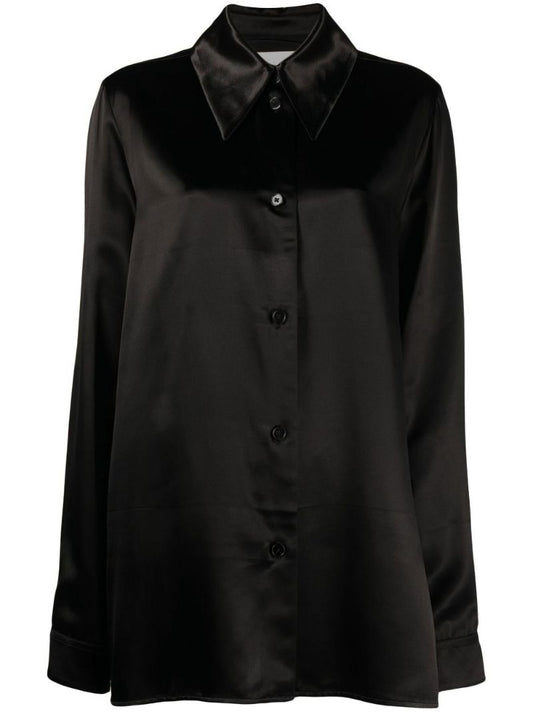 Black Satin Shirt