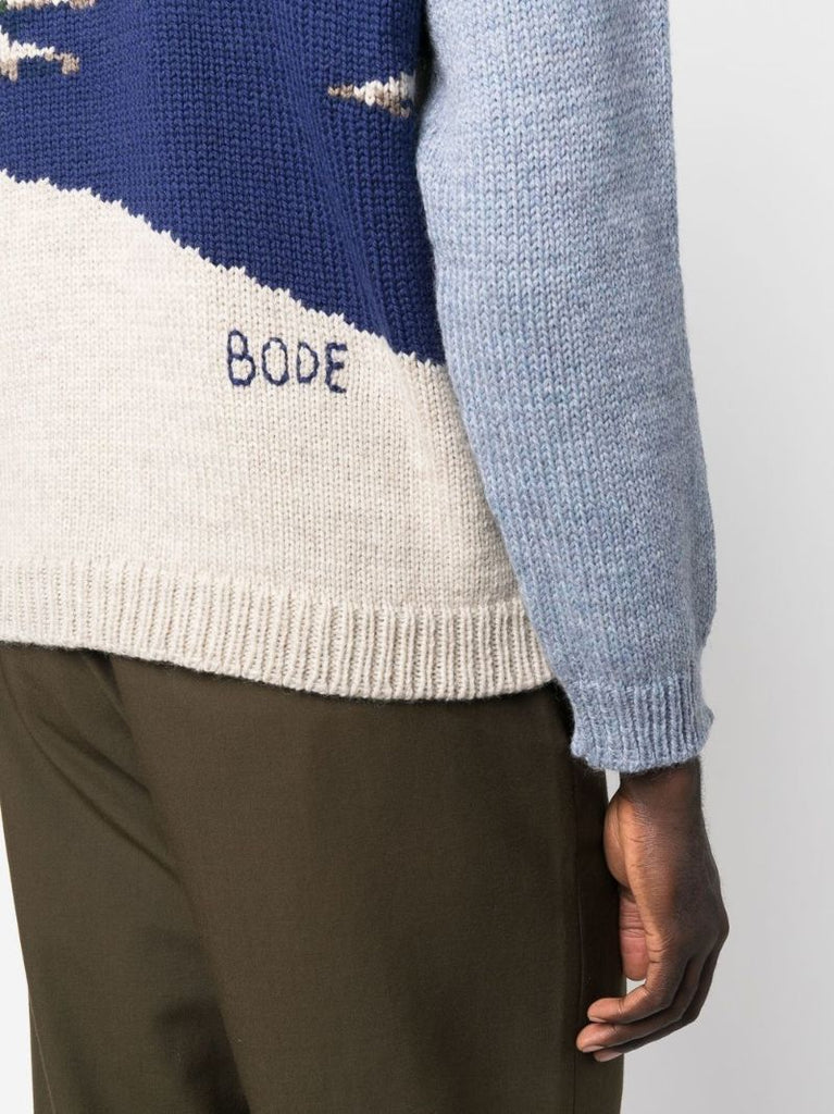 Blue Highland Lighthouse Wool Sweater
