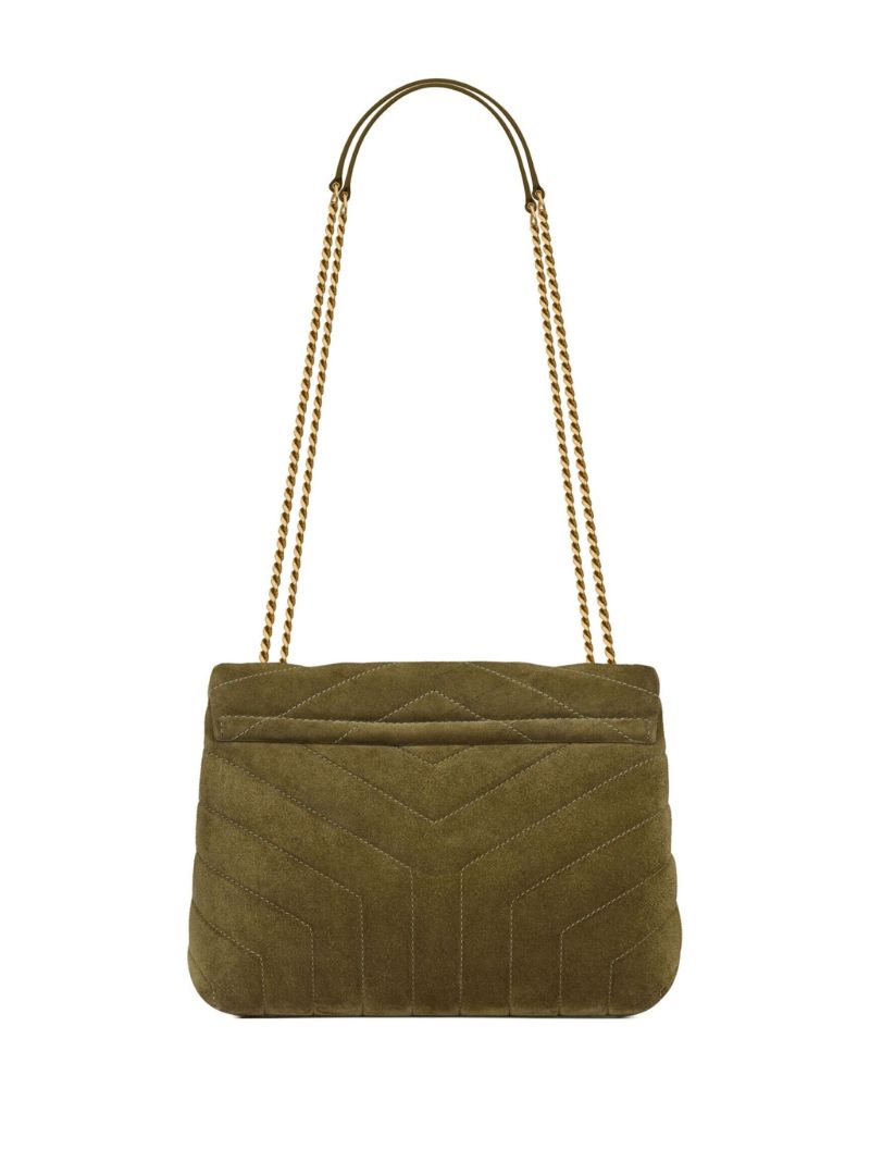 Green Loulou Small Suede Shoulder Bag