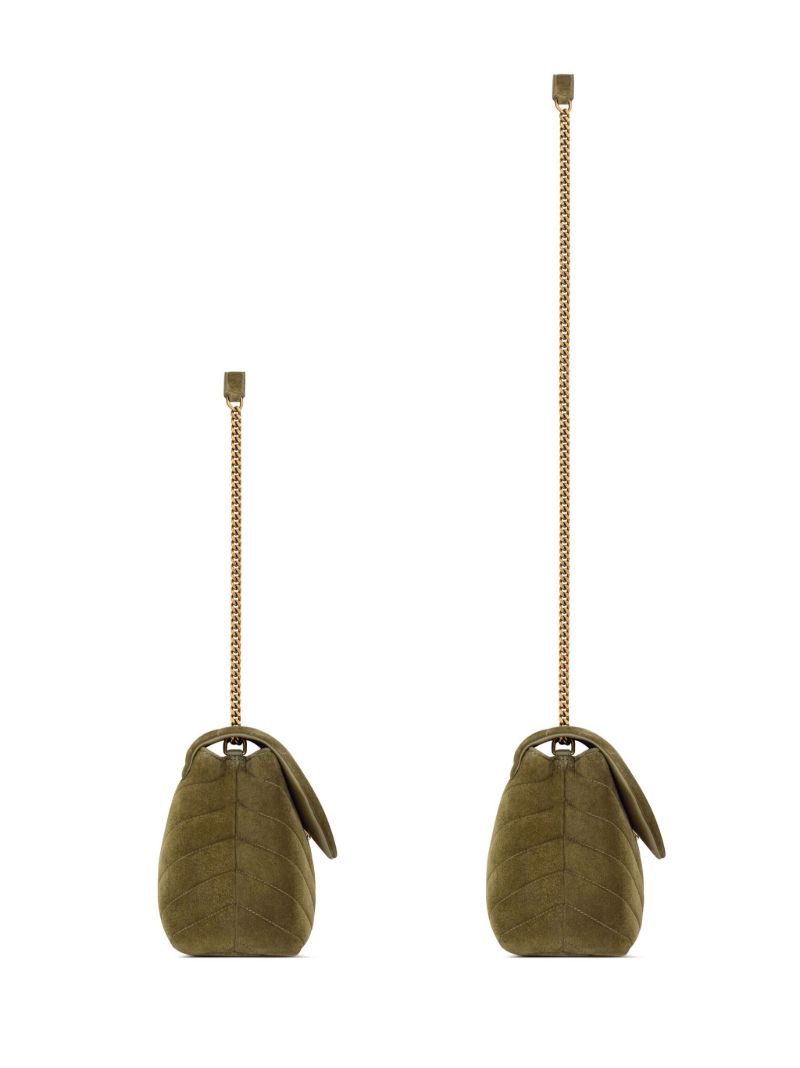 Green Loulou Small Suede Shoulder Bag