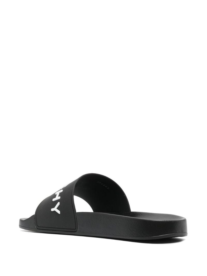 Black Logo Embossed Slides