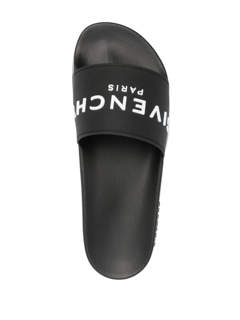 Black Logo Embossed Slides
