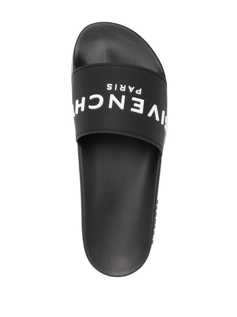 Black Logo Embossed Slides