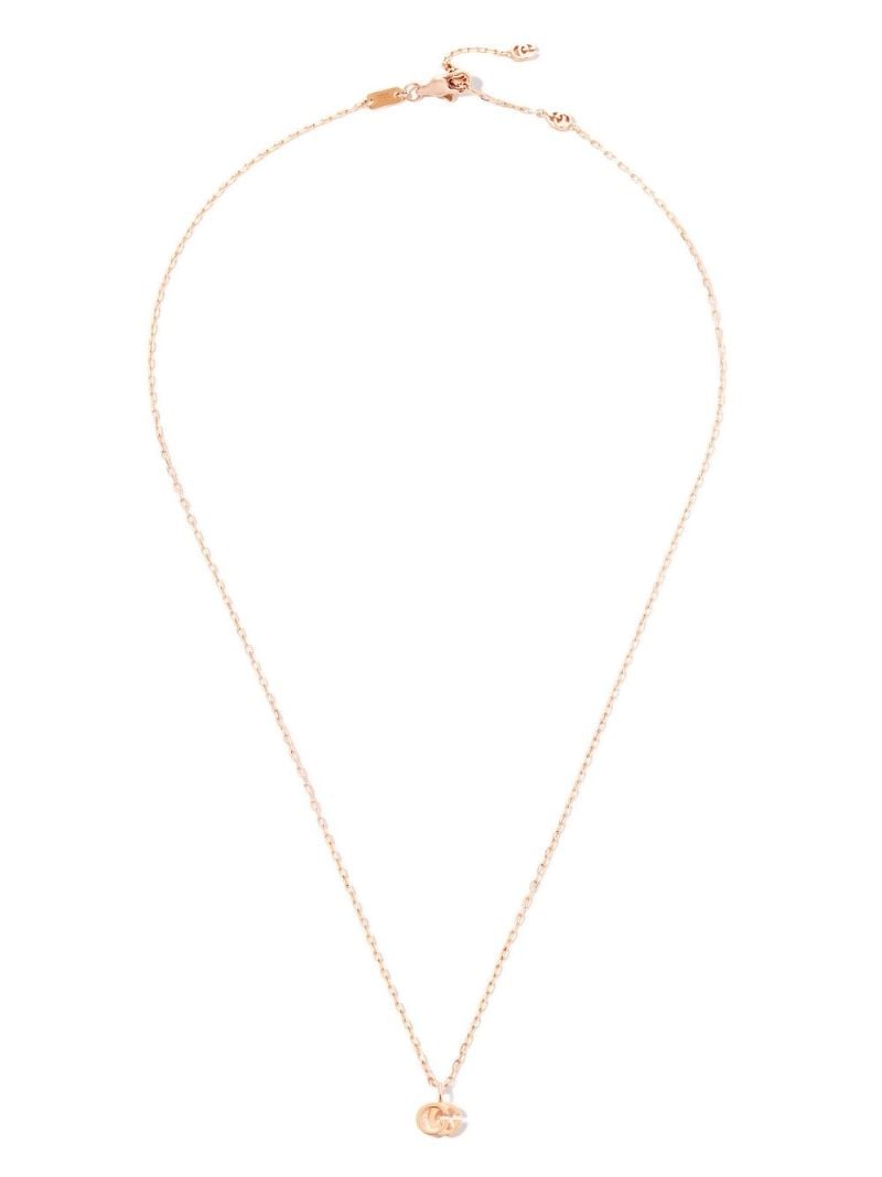18k Rose Gold Gg Running Pendant Necklace