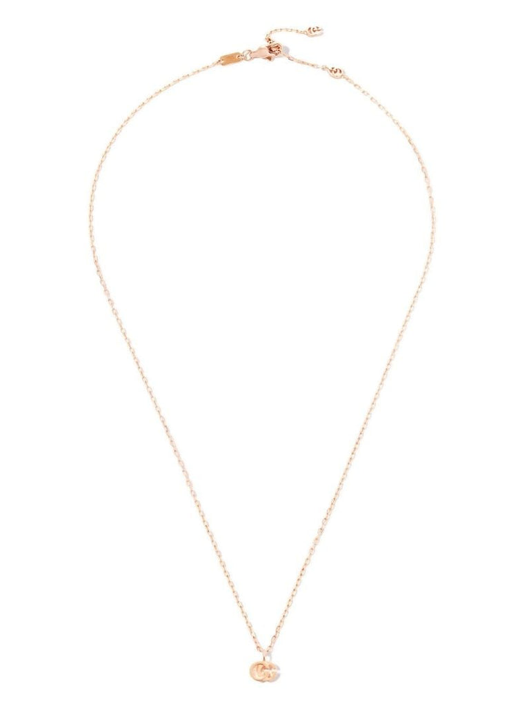 18k Rose Gold Gg Running Pendant Necklace