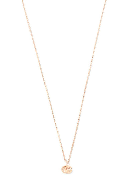 18k Rose Gold Gg Running Pendant Necklace