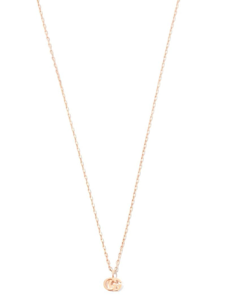 18k Rose Gold Gg Running Pendant Necklace