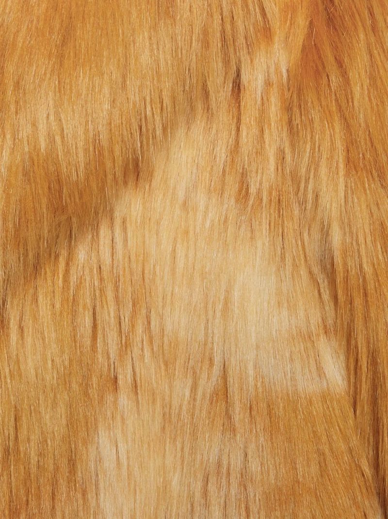 Orange Faux-fur Long Coat