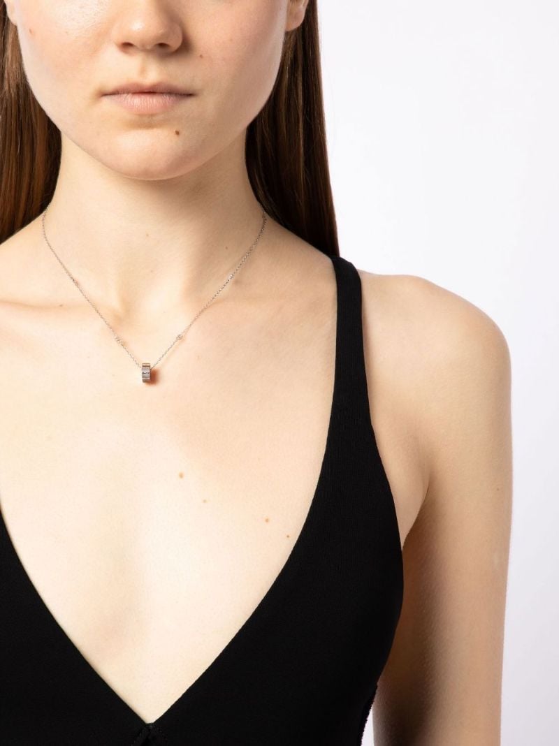 18k White Gold Heart Necklace