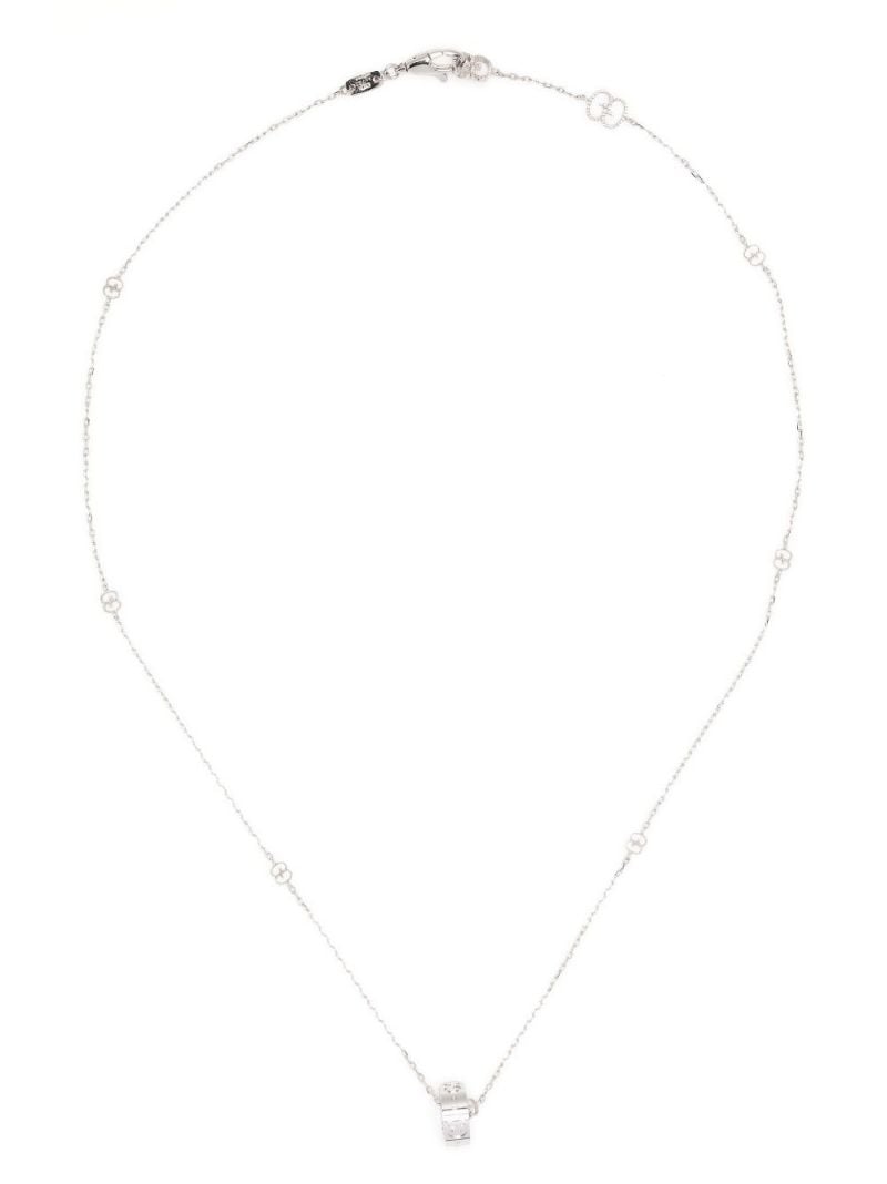 18k White Gold Heart Necklace