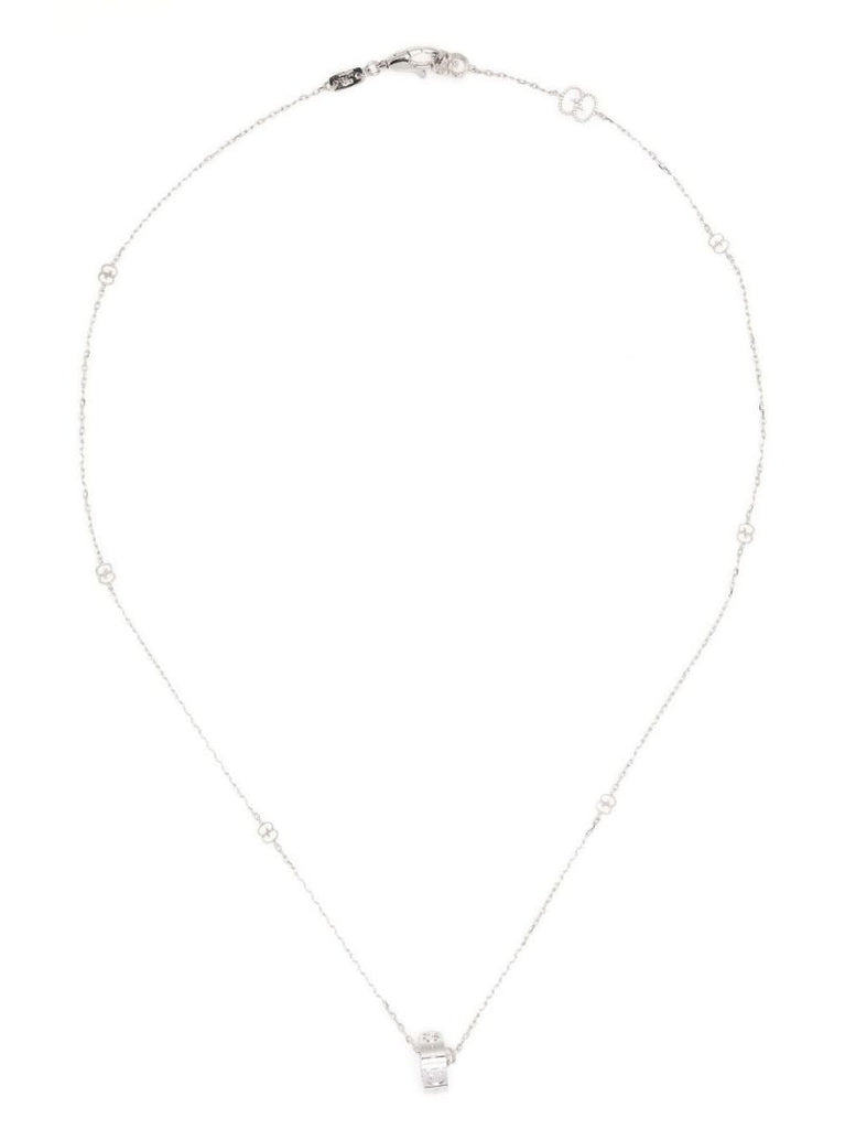 18k White Gold Heart Necklace