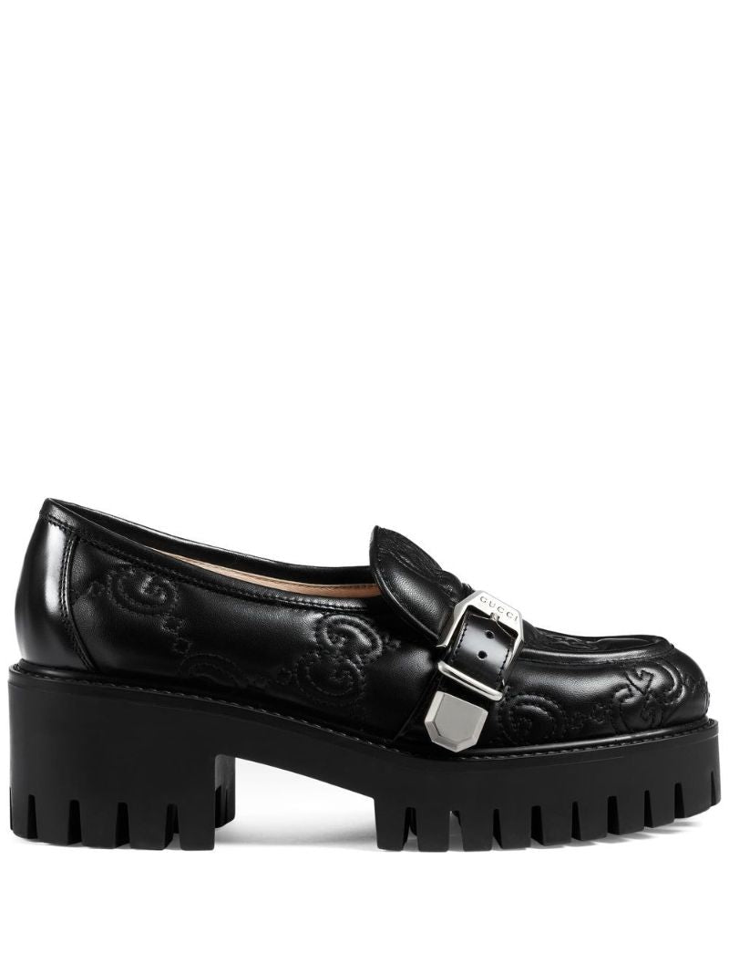 Black Gg MatelassÃ_x0083_Â© Leather Loafers