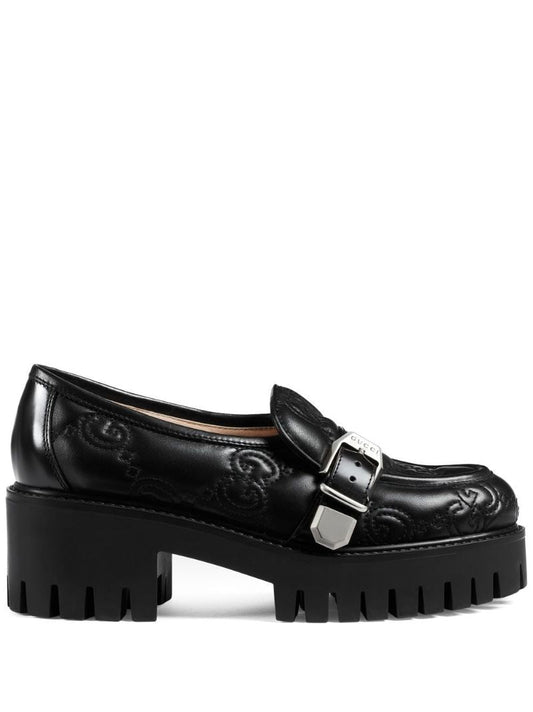 Black Gg MatelassÃ_x0083_Â© Leather Loafers