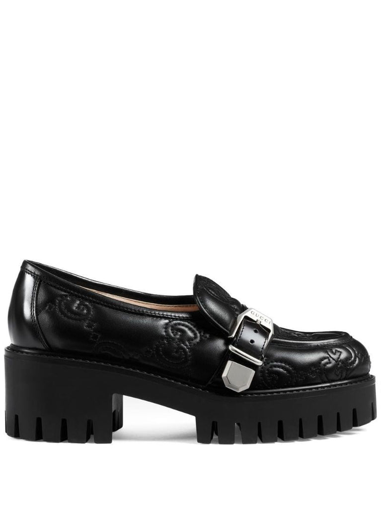 Black Gg MatelassÃ_x0083_Â© Leather Loafers