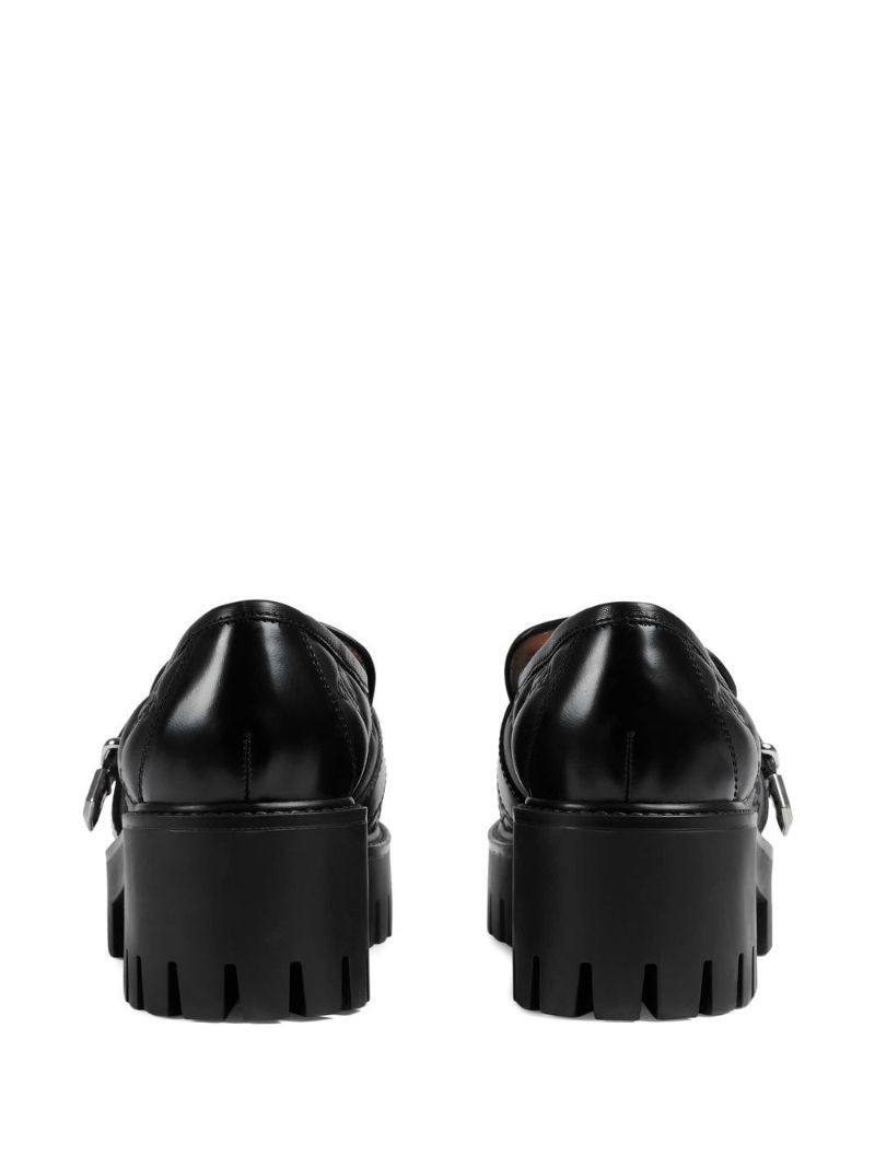 Black Gg MatelassÃ_x0083_Â© Leather Loafers