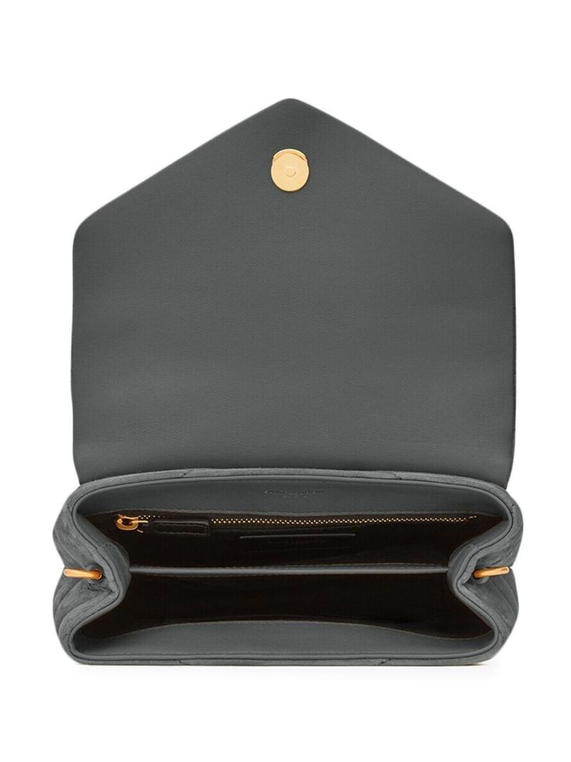 Grey Loulou Toy Suede Cross Body Bag